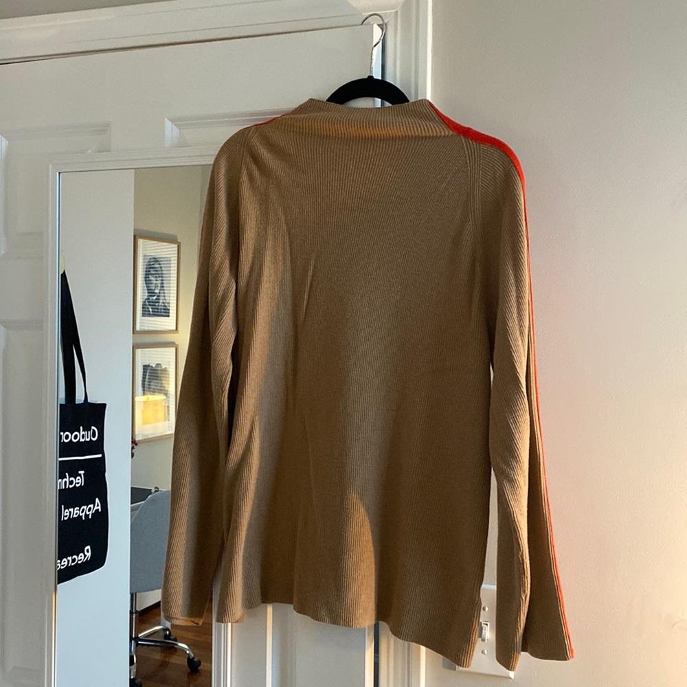Trouvé Mock Neck Orange Speed Stripe Mock Neck Sweater